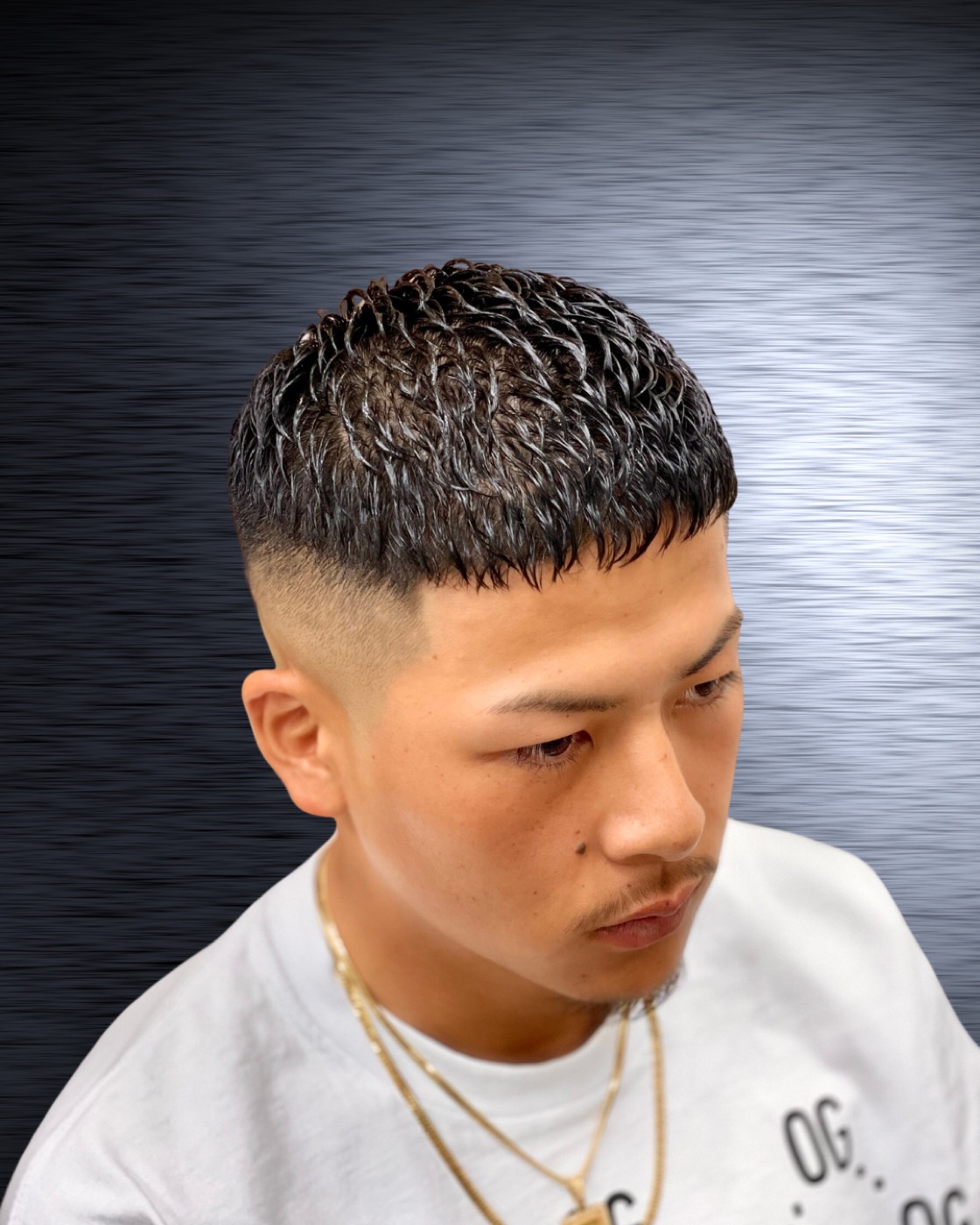 短めクロップとフェード